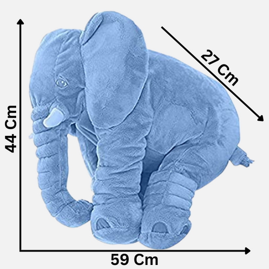 Soft Stuffed Baby Elephant Shape Plush Cushion Pillow (Blue)