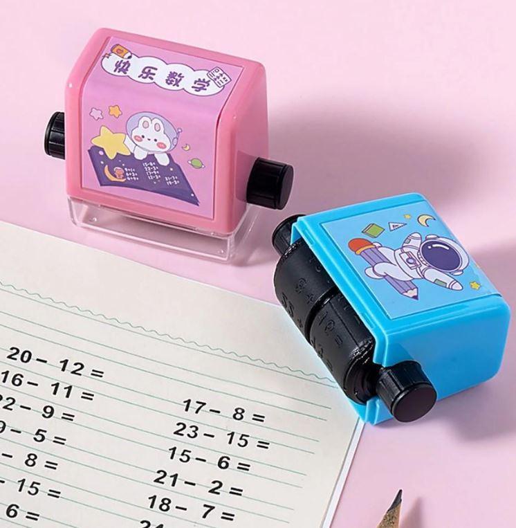 Digital Number Teaching Stamp Roller Addition, Subtraction, Multiply & Divide Math Stamp