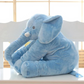 Soft Stuffed Baby Elephant Shape Plush Cushion Pillow (Blue)